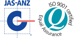 JAS-ANZ & ISO 9001 certified logos